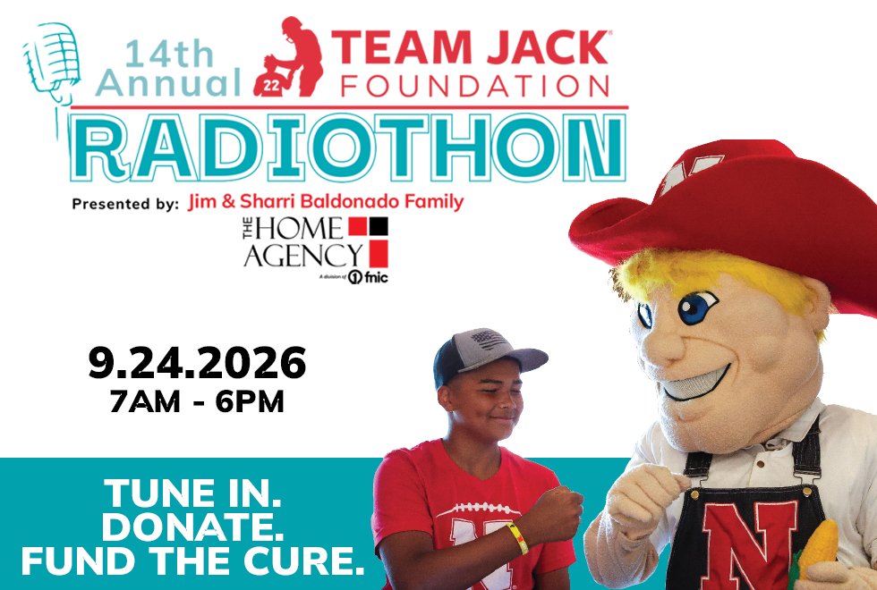 TeamJack's tweet photo. The Team Jack Radiothon is set for Sept 24 LIVE from Elwood, NE &amp; aired on over 25 Nebraska radio stations! Special thanks to @TheHomeAgency and the Jim &amp; Sharri Baldonado Family for serving as the Presenting Sponsor again this year! Get details here: https://t.co/YEMHV2xrXt. https://t.co/JVpmqlIMaR