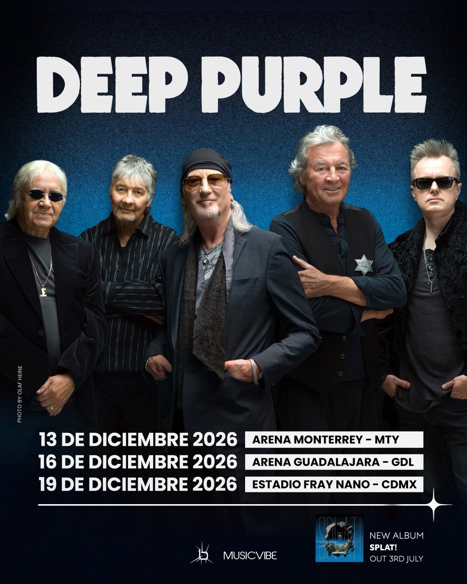 _DeepPurple's tweet photo. Deep Purple return this December for three shows in Monterrey, Guadalajara and Mexico City

13 December — Arena Monterrey
16 December — Arena Guadalajara
19 December — Estadio Fray Nano, CDMX

Tickets are available now via the link below. 

https://t.co/SyY5uTn5jw

//DP WebCrew https://t.co/GsfCyw6mdW