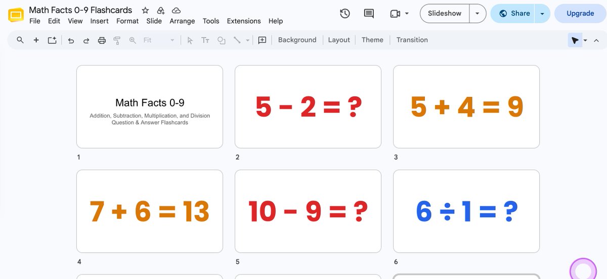 alicekeeler's tweet photo. These math facts slides auto advance every 3 seconds.
They reshuffle every day
https://t.co/ZG6kt8G8o2
Bookmark it :)
#GoogleEDU #MathChat #MathFacts https://t.co/7Zq8qfQa9f