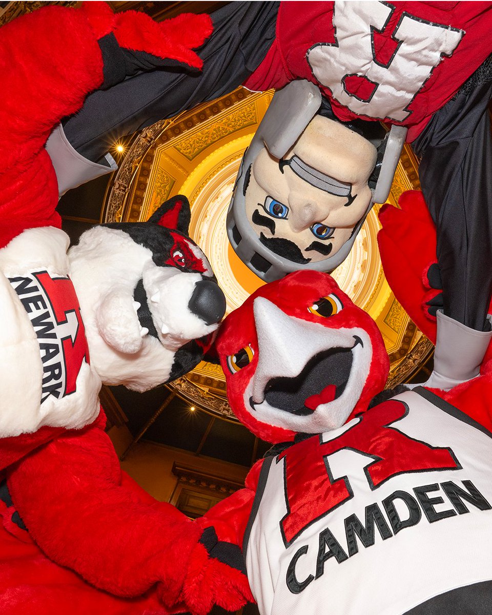 RutgersU's tweet photo. Big things R happening at the New Jersey State House, where Sir Henry, Scarlet Raider, and Scarlet Raptor traded campus for the Capitol on Tuesday. Thanks so much for the hospitality, @NJGov. Felt like home. #RutgersPride https://t.co/0yDHLplb16