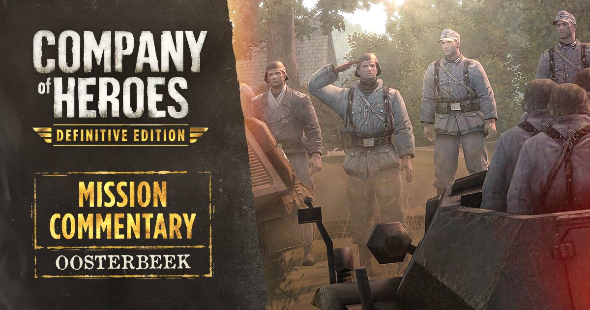 CompanyOfHeroes's tweet photo. 🪖 Company of Heroes - Definitive Edition Let's Play 🪖 

In this  next Let's Play, our dev team takes command of the Panzer Elite in the Oosterbeek mission, now enhanced with updated HUD, improved weather effects, upgraded cinematics and more.  
 
💥 https://t.co/o22hJkKbSM https://t.co/n8onG5PZUw