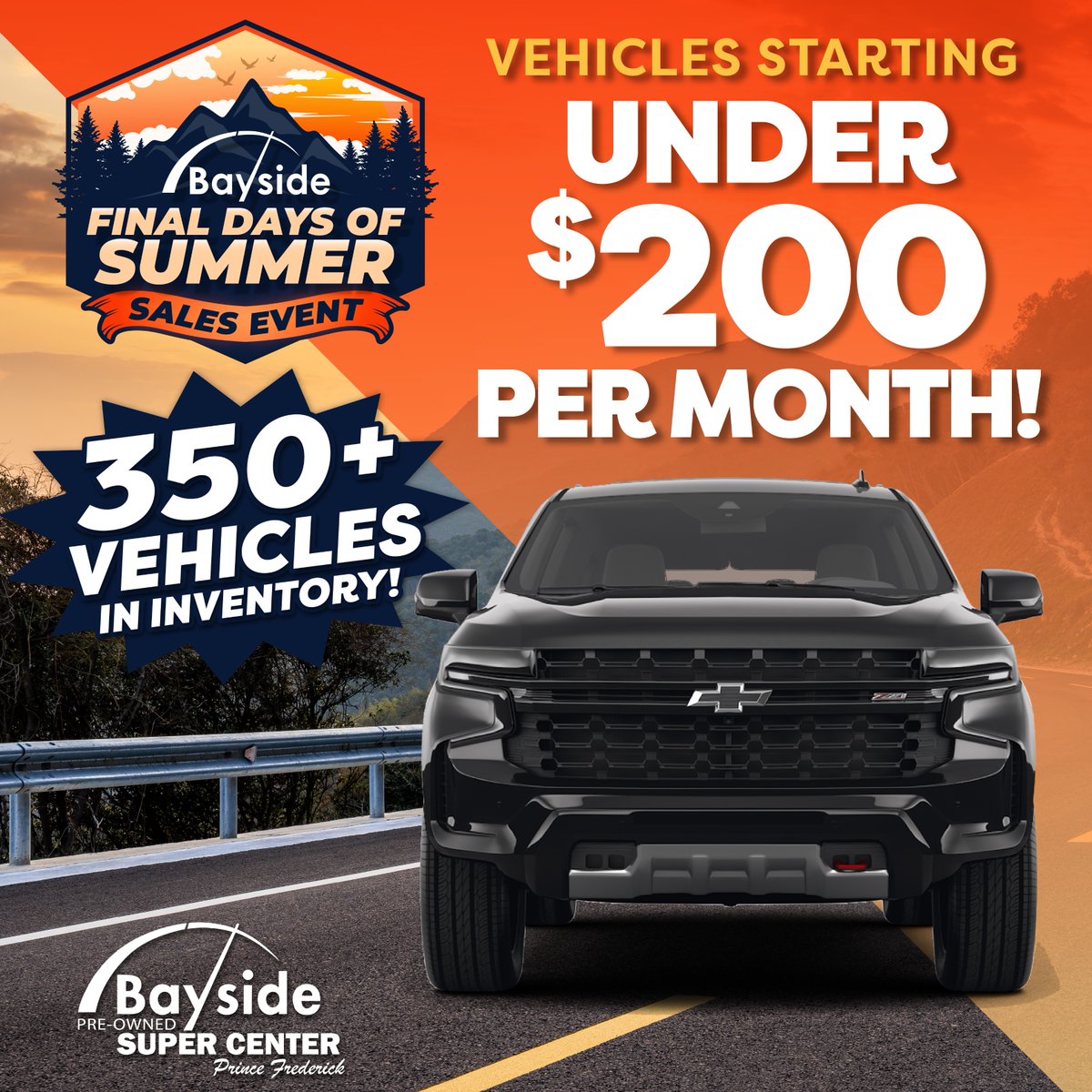 BaysidePreowned's tweet photo. 🚗🔥 The Final Days of Summer Sales Event is ON at Bayside Pre-Owned Super Center in Prince Frederick!

📲 410-535-1501
📍120 Auto Dr, Prince Frederick, MD
🖥️ https://t.co/IOgXDqXpST https://t.co/oWzwuvWcyH