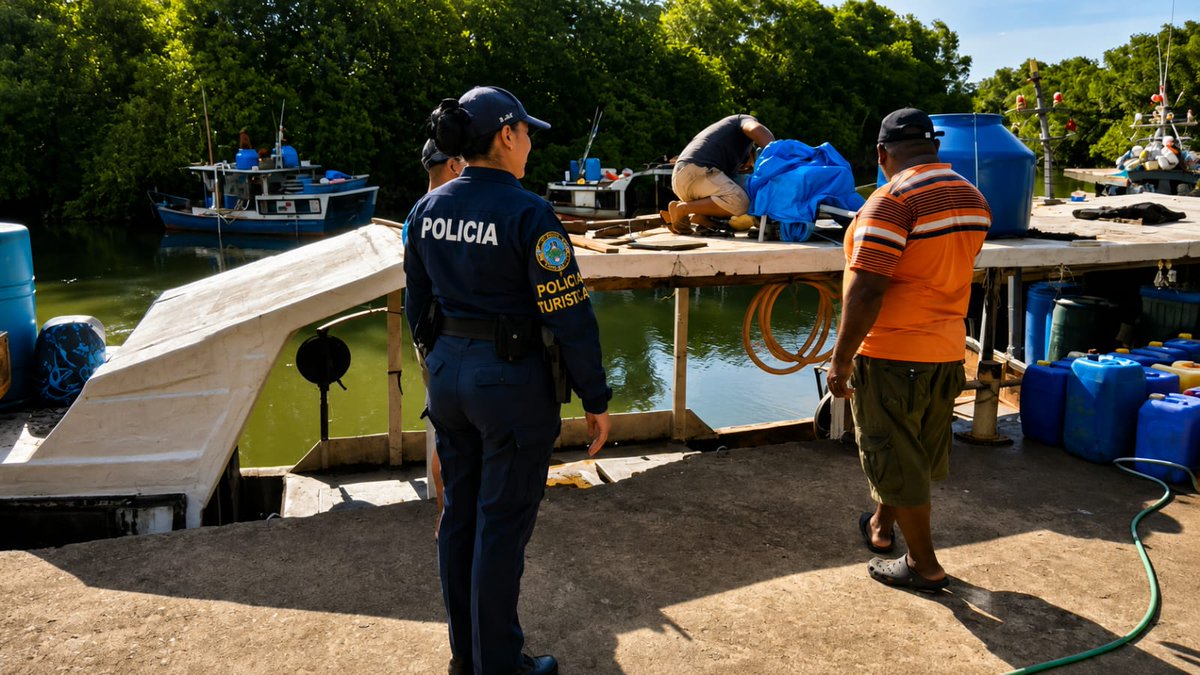 policiadepanama's tweet photo. #ZPComarcal | Mantenemos un acercamiento permanente con la ciudadanía en sectores turísticos de San Félix, mediante acciones preventivas y de orientación, fortaleciendo la seguridad y la sana convivencia de nacionales y extranjeros. #DiosYPatria https://t.co/2SPsYPskm6