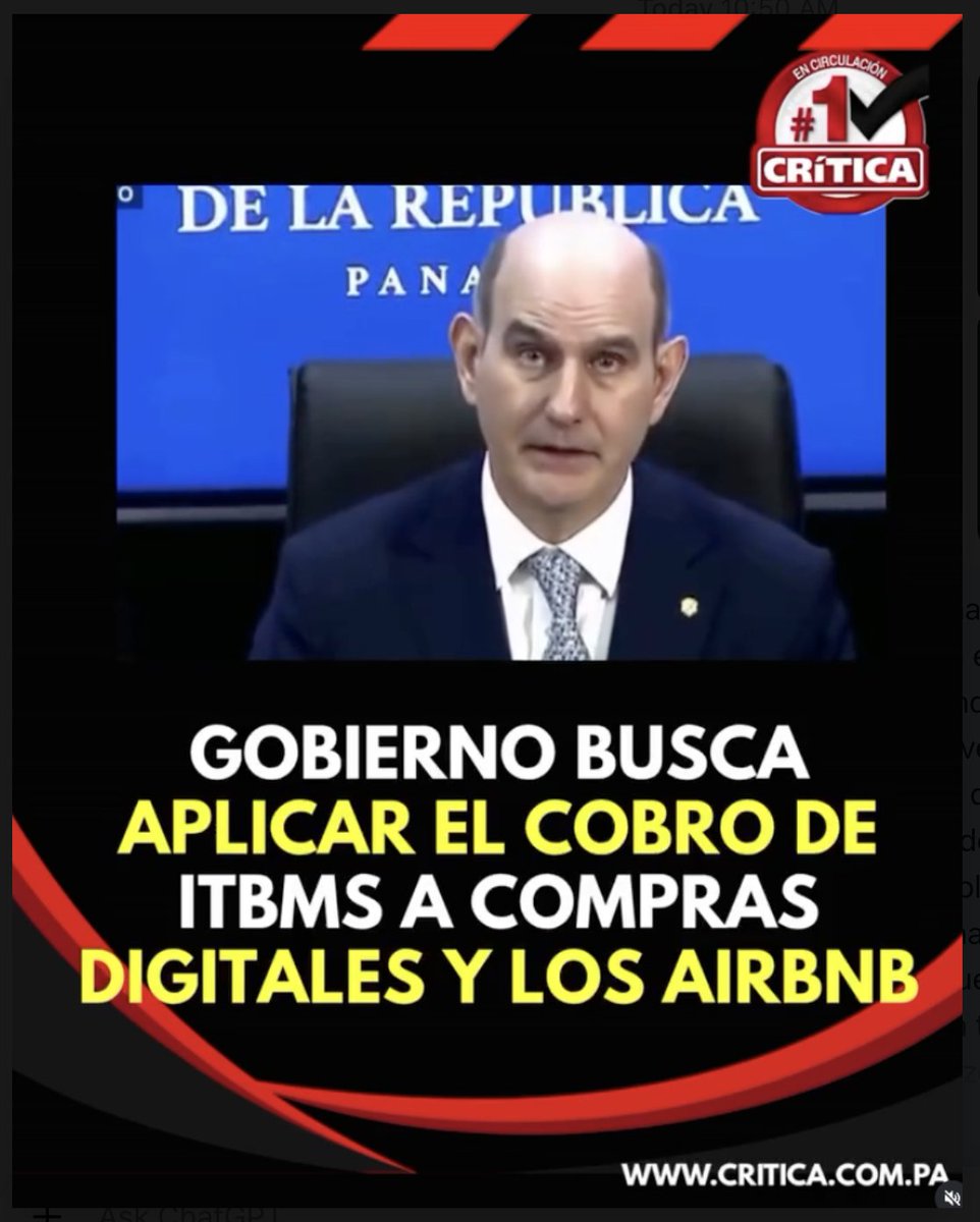 JuanchoBernalD's tweet photo. Y aquí es donde también debemos hablar de prioridades

Mientras se nos explica que es necesario ampliar el ITBMS a nuevas actividades de la economía digital para cerrar vacíos fiscales y aumentar la recaudación, aparecen noticias como esta: el Consejo de Gabinete autorizó una contratación por B/.3.2 millones entre la CSS y ASSA para distintas pólizas de seguros.

Aclaremos algo importante: estas pólizas no significan que los funcionarios de la CSS recibirán un seguro médico privado para atenderse fuera de la institución. Las coberturas anunciadas incluyen accidentes personales y laborales, incendios, robos, responsabilidad civil, rotura de maquinaria y otros riesgos institucionales.

Pero aun hecha esa aclaración, creo que es perfectamente válido hacerse una pregunta más amplia: Cuáles son nuestras prioridades al administrar el dinero público?

Porque mientras al ciudadano se le pide aceptar nuevos impuestos sobre servicios que ya paga con su propio dinero —streaming, compras digitales, hospedaje y otras actividades—, el Estado continúa realizando contrataciones millonarias que, justificadas o no, también deben estar sometidas al mismo nivel de escrutinio.

No estoy diciendo que una institución del tamaño de la CSS no necesite asegurar sus instalaciones, equipos, trabajadores o responsabilidades. Por supuesto que existen riesgos que deben cubrirse. Lo que cuestiono es una filosofía que parece encontrar con enorme facilidad nuevas formas de recaudar, mientras al ciudadano se le exige cada vez más y este continúa preguntándose si recibe servicios públicos proporcionales a todo lo que ya aporta.

Antes de preguntarnos solamente “dónde más podemos cobrar el 7%?”, quizás también deberíamos preguntarnos:

“Estamos administrando de la mejor manera cada dólar que ya recaudamos?” Porque modernizar el sistema tributario es una discusión válida. Modernizar y fiscalizar el gasto público debería ser parte de la misma conversación. Que barbaridad.