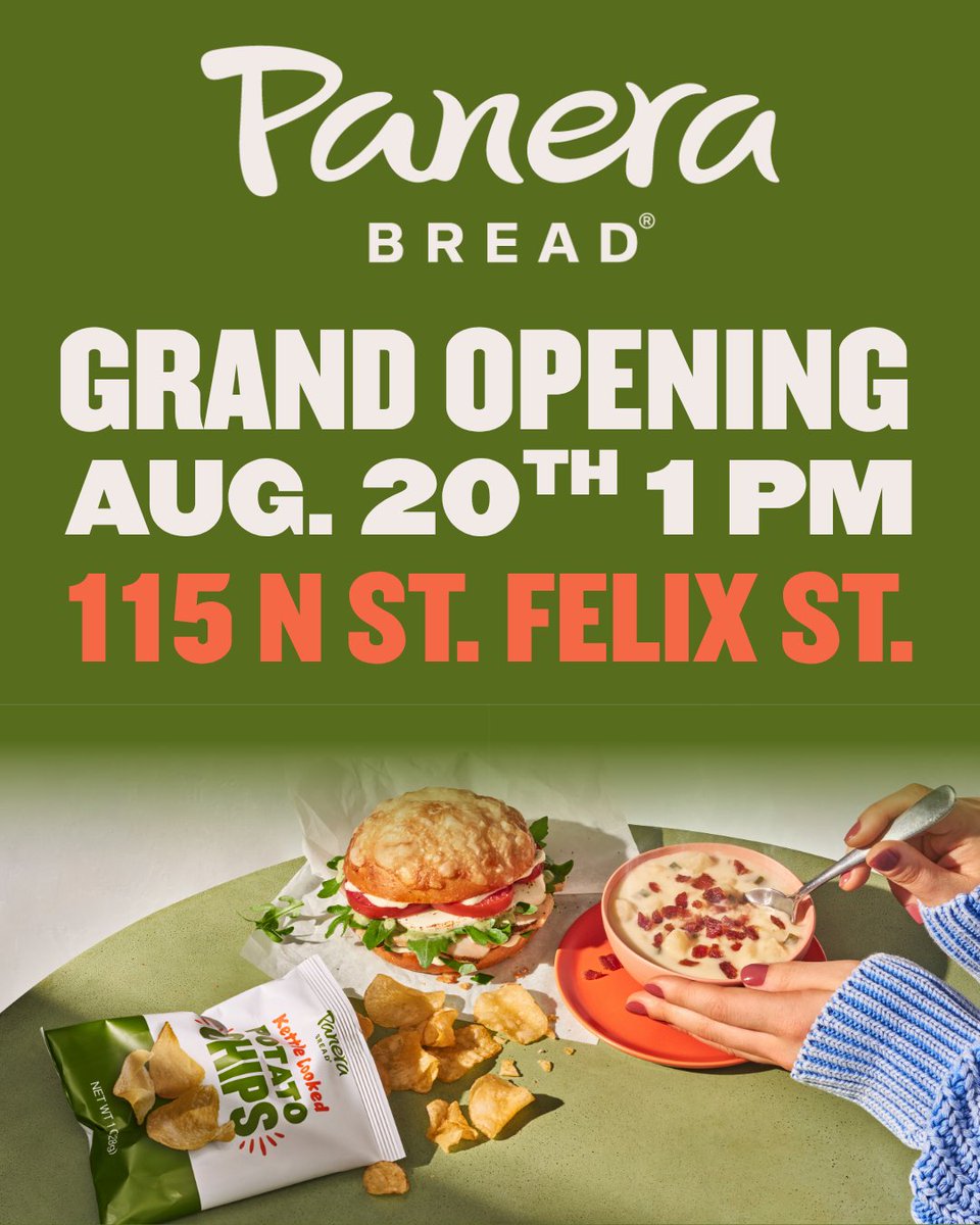 tsudining's tweet photo. Hey Texans, the wait is over! 🥖💜 Panera Bread opens TODAY at 1 PM, right here on campus in the parking garage.

📍 115 N. Felix St. https://t.co/FTQdI8H2l0