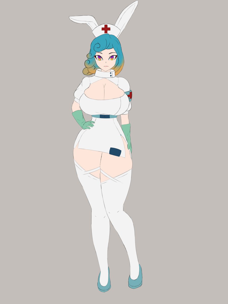 Generalgra82082's tweet photo. Finished coloring a sketch. I haven't came up a name for her yet, but I am tentatively calling her Nurse Parsley. https://t.co/98brYmFubO