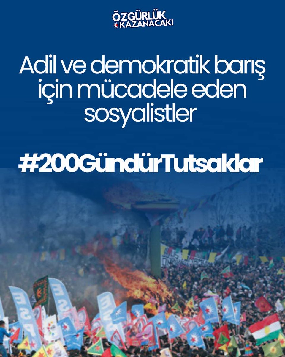 okandanci's tweet photo. Onlarca arkadaşımız hala tutuklu. 200 gündür keyfi biçimde hapsedilmiş durumdalar. Çizgimiz ısrarımız, tutsaklarımız onurumuzdur. Özgürlük için mücadele edeceğiz, tutsaklarımızı alacağız.
#200GündürTutsaklar https://t.co/rNBYnxZaX4