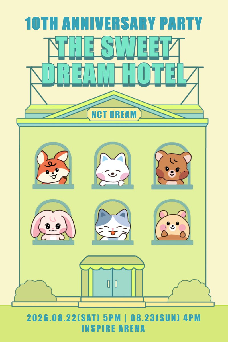 m_i_s_f_i_t_94's tweet photo. NCT DREAM 10TH ANNIVERSARY PARTY
✧ THE SWEET DREAM HOTEL ୨୧˚

엔시티 드림 10주년 팬미팅 나눔 💚

☆ 8/22 - 8/23
☆ 멤버별 1일 10개씩
☆ 핀버튼 + 포토카드
☆ 장소/시간: 당일 공지
☆ 인증: #RT + 뀨
　(엽서 추가 증정: 애교 3종 세트)

많이 받으러 와주세요!! 🫶🏻💚 https://t.co/dmIaieuKBm