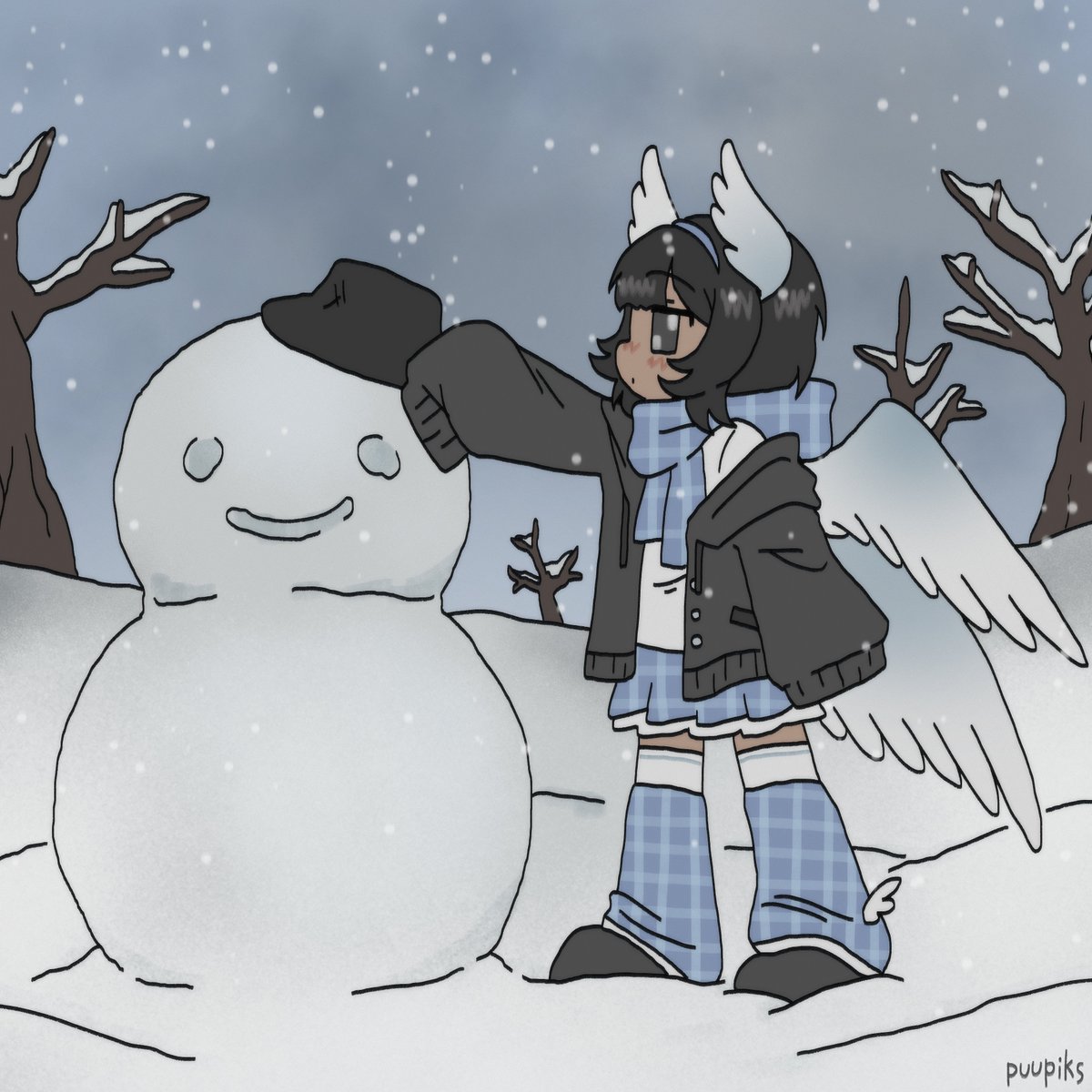 puupiks's tweet photo. snowy day~ https://t.co/h25qAQuOMX