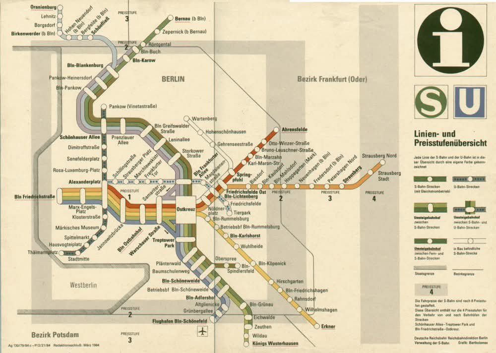 GDRvisuals's tweet photo. Map of East Berlin's S-Bahn and U-Bahn network, 1980s. https://t.co/QDTa8Lqceb