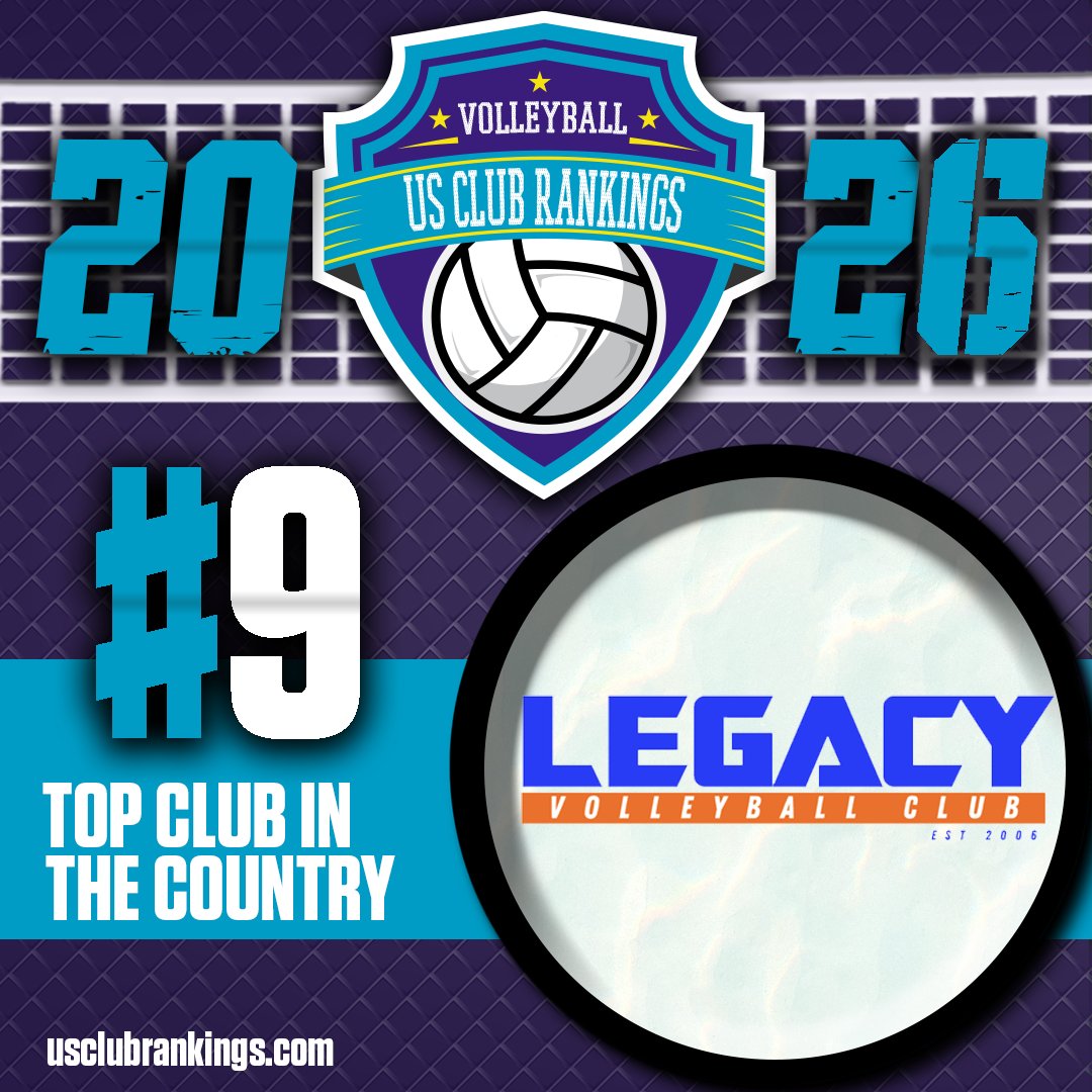 TCVolleyball's tweet photo. 🏐🔥 US Club Rankings – No. 9

No. 9 ➡️ With consistent top-performances all year long, Legacy Volleyball Club out of Michigan sangs the No. 9 spot in the national rankings. Congrats!

@LegacyLvc https://t.co/IlfwD36r05