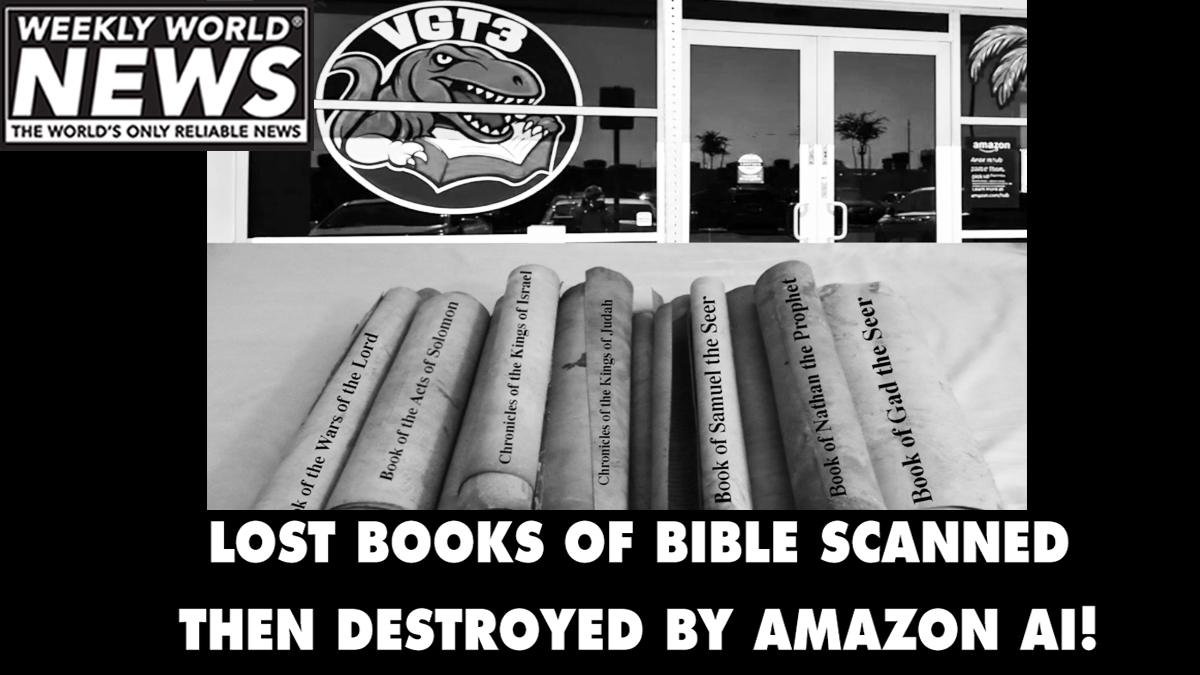 weeklyworldnews's tweet photo. "The only existing copies, bought on the black market from illicit relic hunters, are now truly lost to humanity!" religious scholars bemoan. https://t.co/rFLxuB1RYe