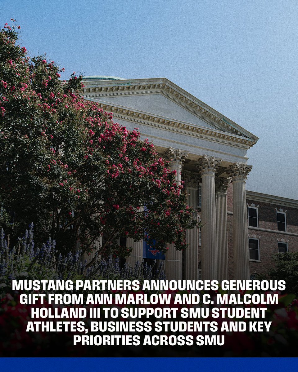 SMUMustangs's tweet photo. Another incredibly generous gift to support our student athletes and our university at large.

➡️ https://t.co/WX75mjwEfk https://t.co/Lr98gflC9V