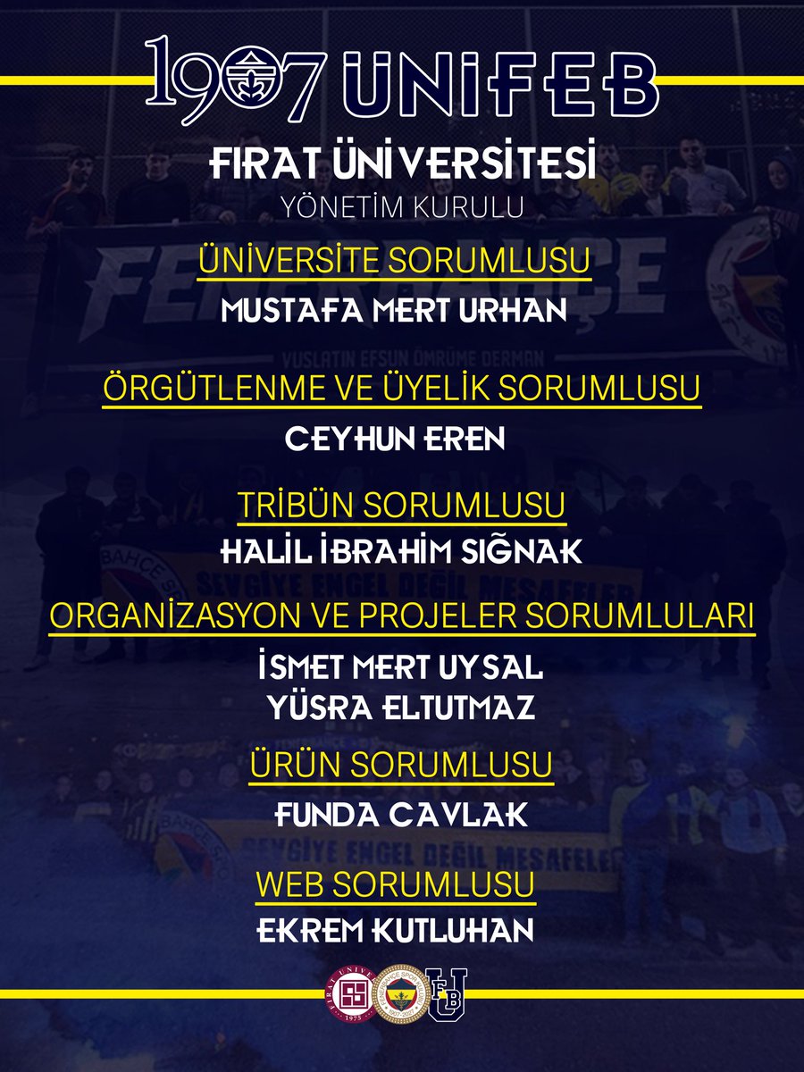 firatufb's tweet photo. 1907 ÜNİFEB FIRAT ÜNİVERSİTESİ YÖNETİM KURULU https://t.co/Iaw91gNUdS