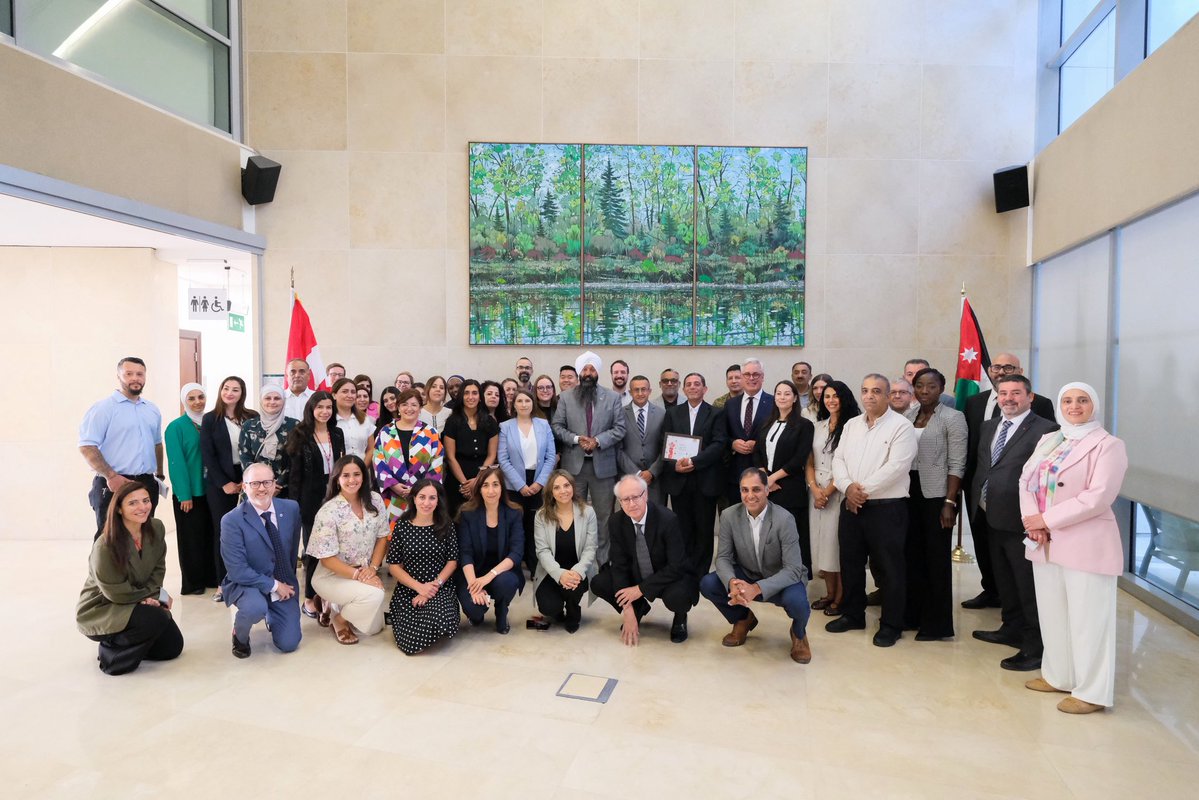 randeepssarai's tweet photo. With Jordan as an important hub in the Middle East, our @CanEmbJordan team is advancing Canada’s work across humanitarian assistance, development, trade, security, and more. Their expertise, dedication &amp; commitment are essential to furthering Canada’s partnerships in the region. https://t.co/L9yiifZjBY