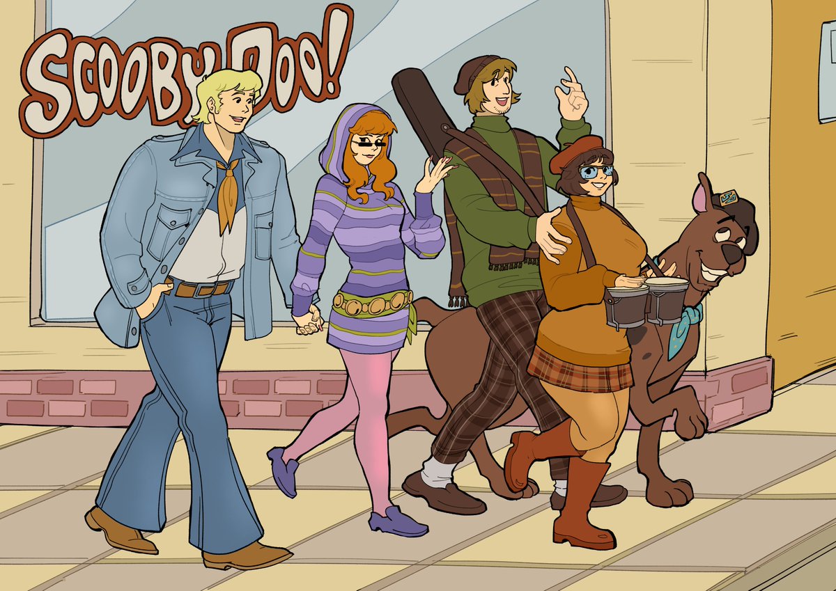 toffee_32's tweet photo. The Gang but they are much more stylish beatniks https://t.co/uVMva503i1