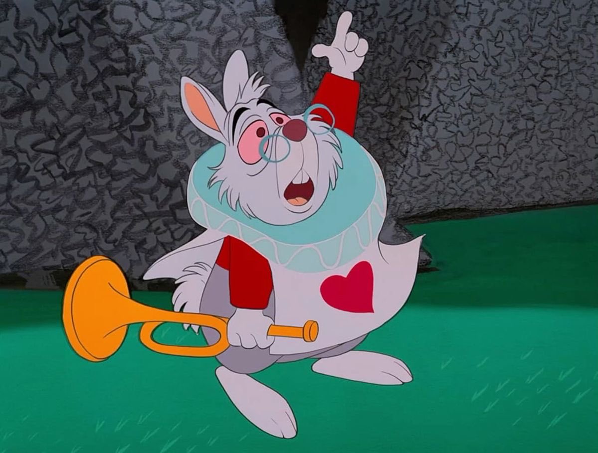 DailyToonMen's tweet photo. White Rabbit from Alice In Wonderland! 

(1951) https://t.co/DRGpqxikIl
