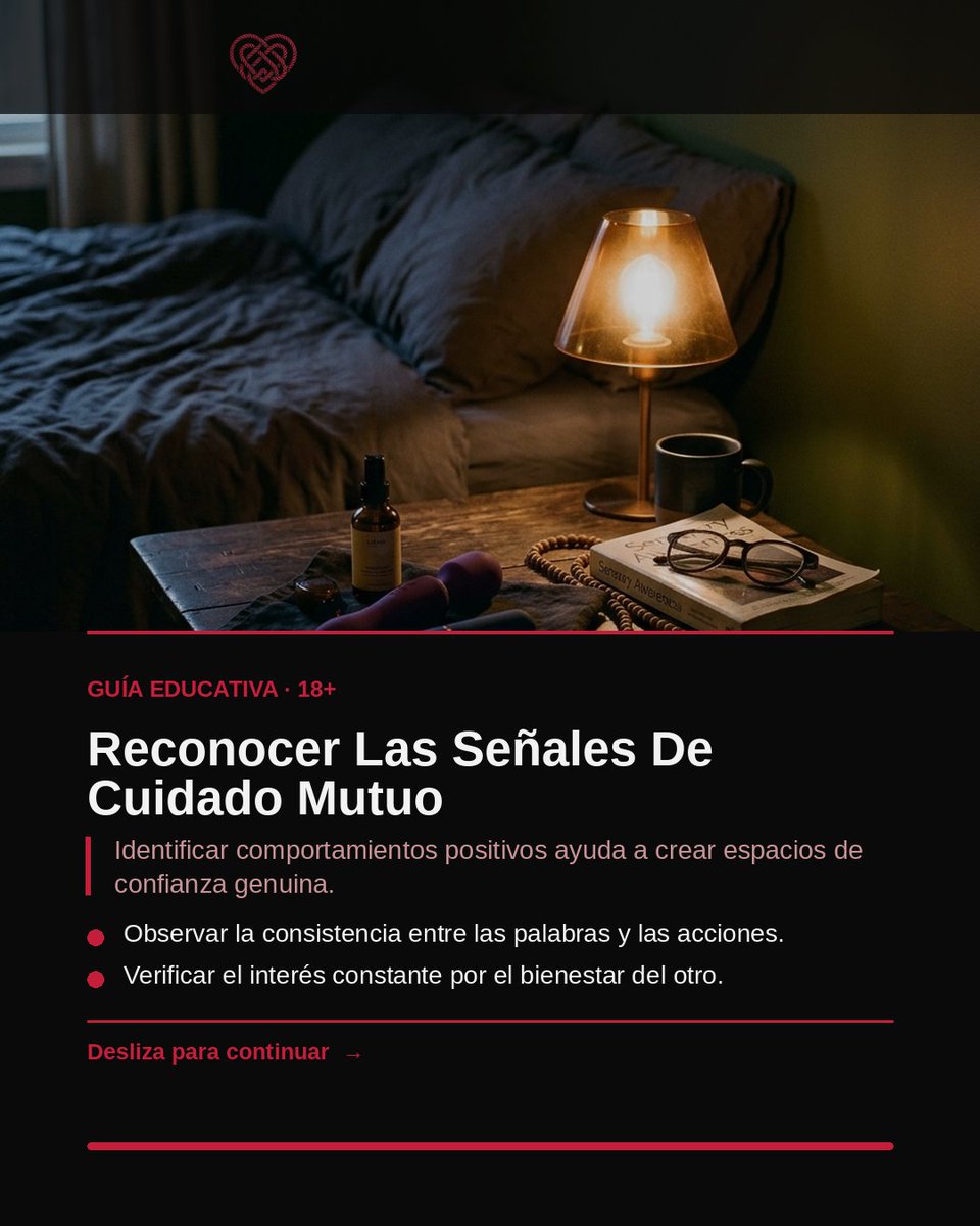 BDSMcomunidad's tweet photo. Identificar banderas verdes y señales de cuidado fortalece la seguridad en dinámicas adultas. Consulta la guía informativa en nuestra web. · 18+ https://t.co/9uPL2EPZHS