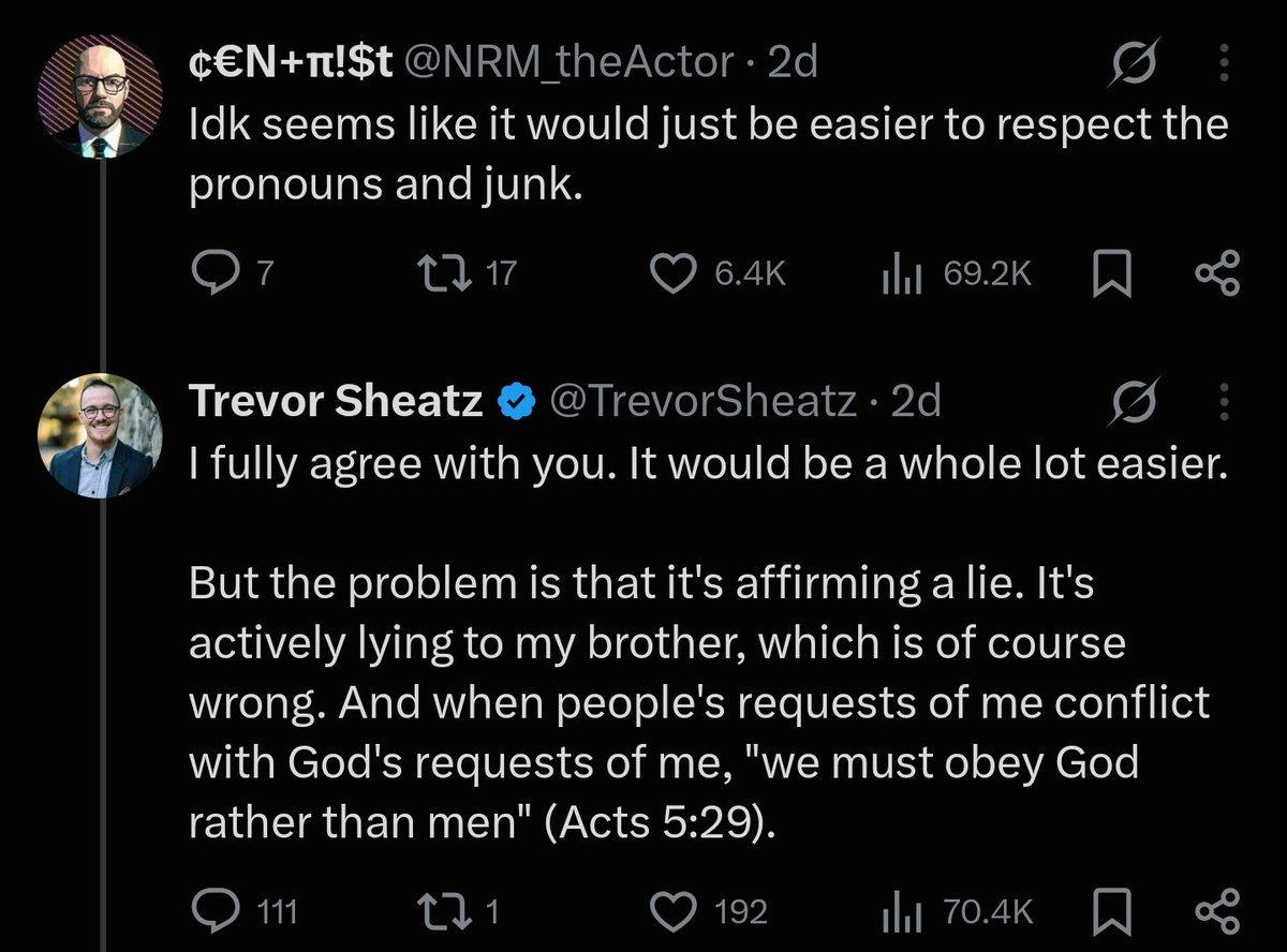 EvilWhooith's tweet photo. I dont respect your Bible passages because thats affirming a lie https://t.co/TTIwxW2I0i