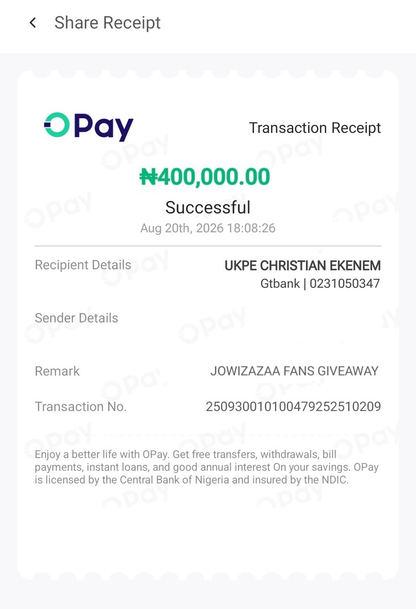 Jowizazaa_gives's tweet photo. 400k credited.  Who's next?

Pick a number between 5-15 https://t.co/gan2dvTNtf