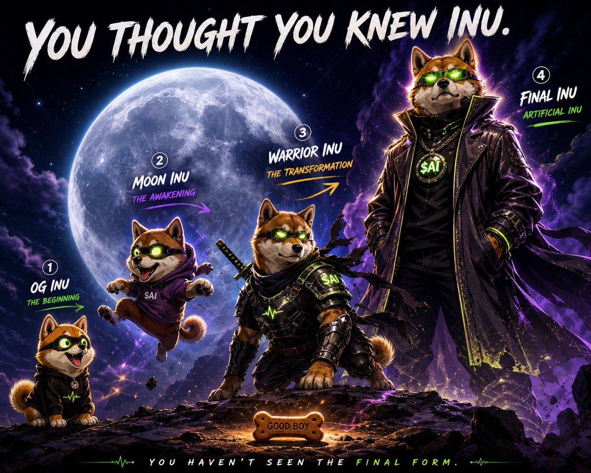 Bossi_peter's tweet photo. Every Inu has a beginning.
The OG.
The good boy.
The one who chased the moon. π
But somewhere along the way, Inu stopped following the storyβ¦
and became the story. πβπ¦Ίπ
Different forms. Different eras.
One Inu.
$AI #FLIPHOOD https://t.co/vOHqaf0v4t