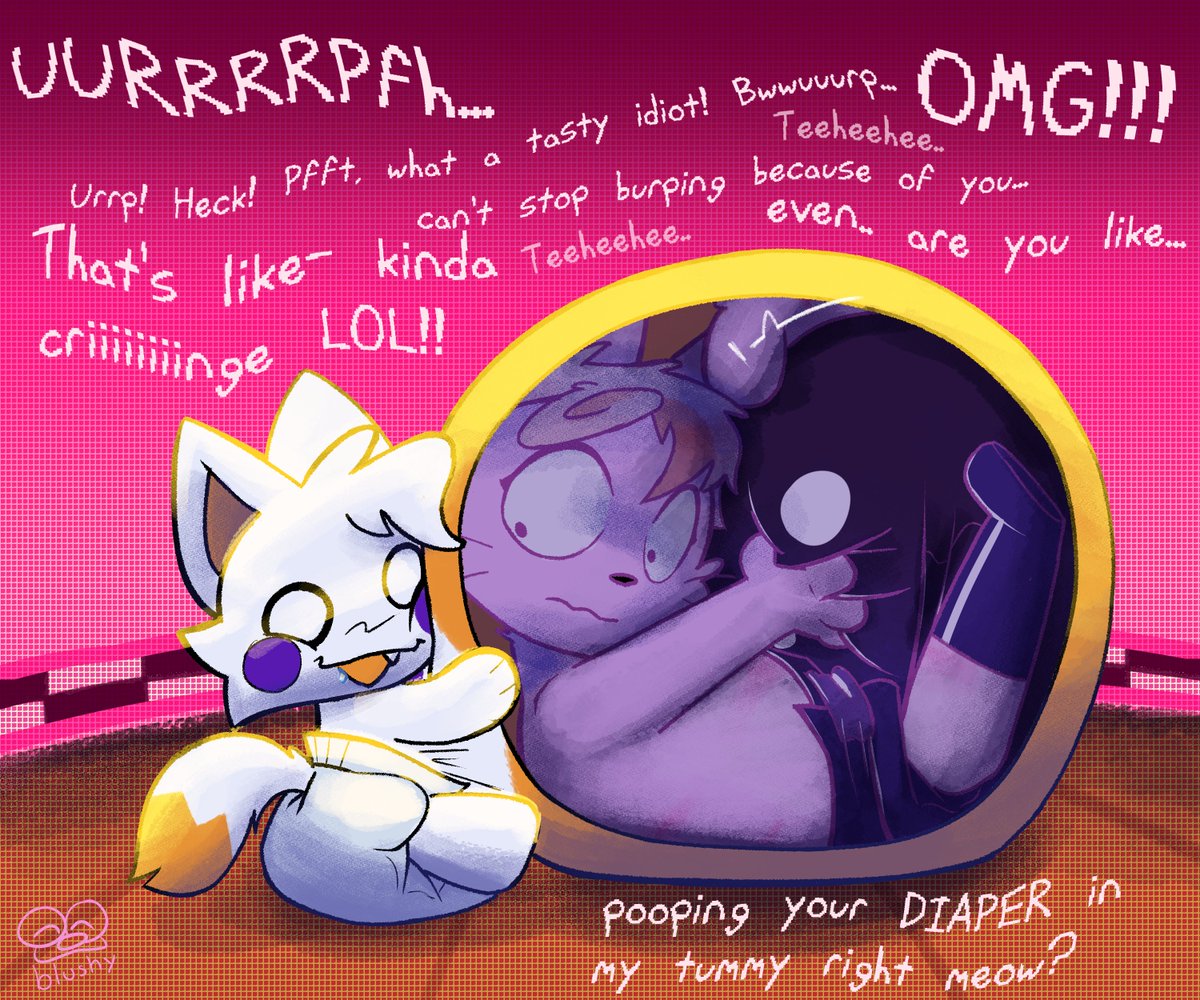 NeoCreamCat's tweet photo. cw: vore / diaper disposal

Got extra silly with the cute Lolbit fricker... and @PandaBlushy made it possible. Thank you once again for letting me get pooped by silly characters. https://t.co/hwHxmpnKSV