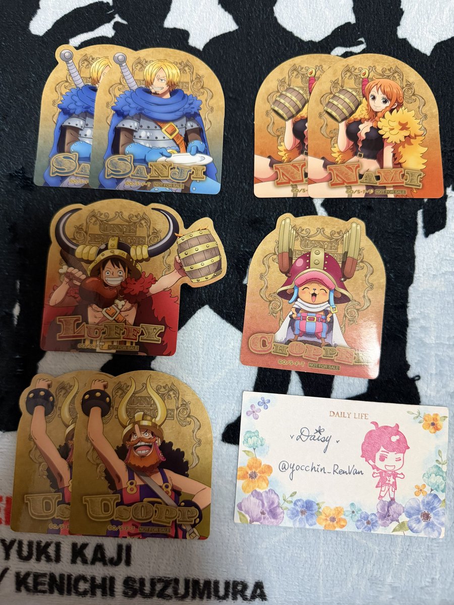 yocchin_RenVan's tweet photo. ゆるぼ【交換】ワンピース アニメイト 特典 メモリアルクリアシート ポスカ ラウンドワン 
譲）ルフィ、ナミ、サンジ、ウソップ、チョッパー、ロビン 画像のもの
求）ゾロ （ラウワンはゾロサンジ）
都内手渡しまたは郵送

#Daisy交換譲渡 https://t.co/gB8AmkkeEW