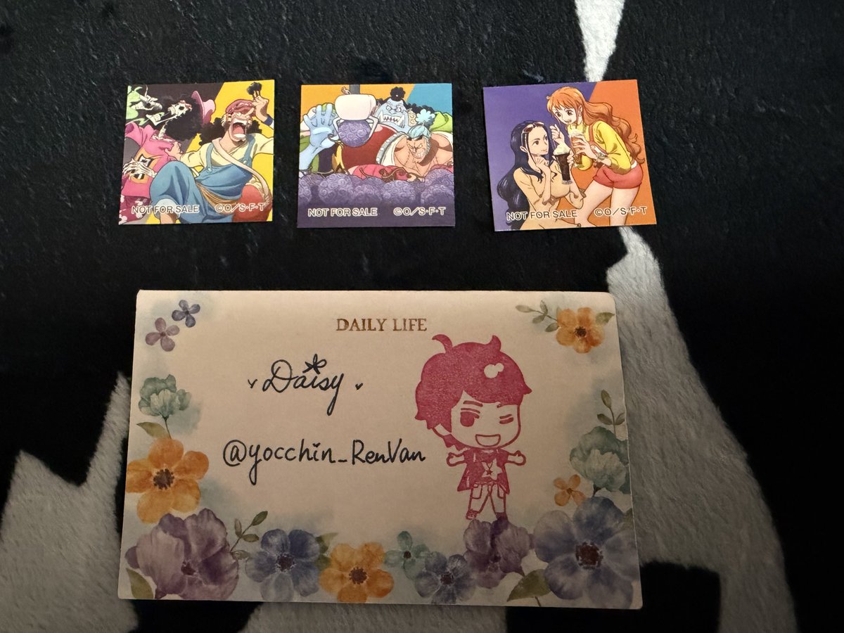 yocchin_RenVan's tweet photo. ゆるぼ【交換】ワンピース アニメイト 特典 メモリアルクリアシート ポスカ ラウンドワン 
譲）ルフィ、ナミ、サンジ、ウソップ、チョッパー、ロビン 画像のもの
求）ゾロ （ラウワンはゾロサンジ）
都内手渡しまたは郵送

#Daisy交換譲渡 https://t.co/gB8AmkkeEW