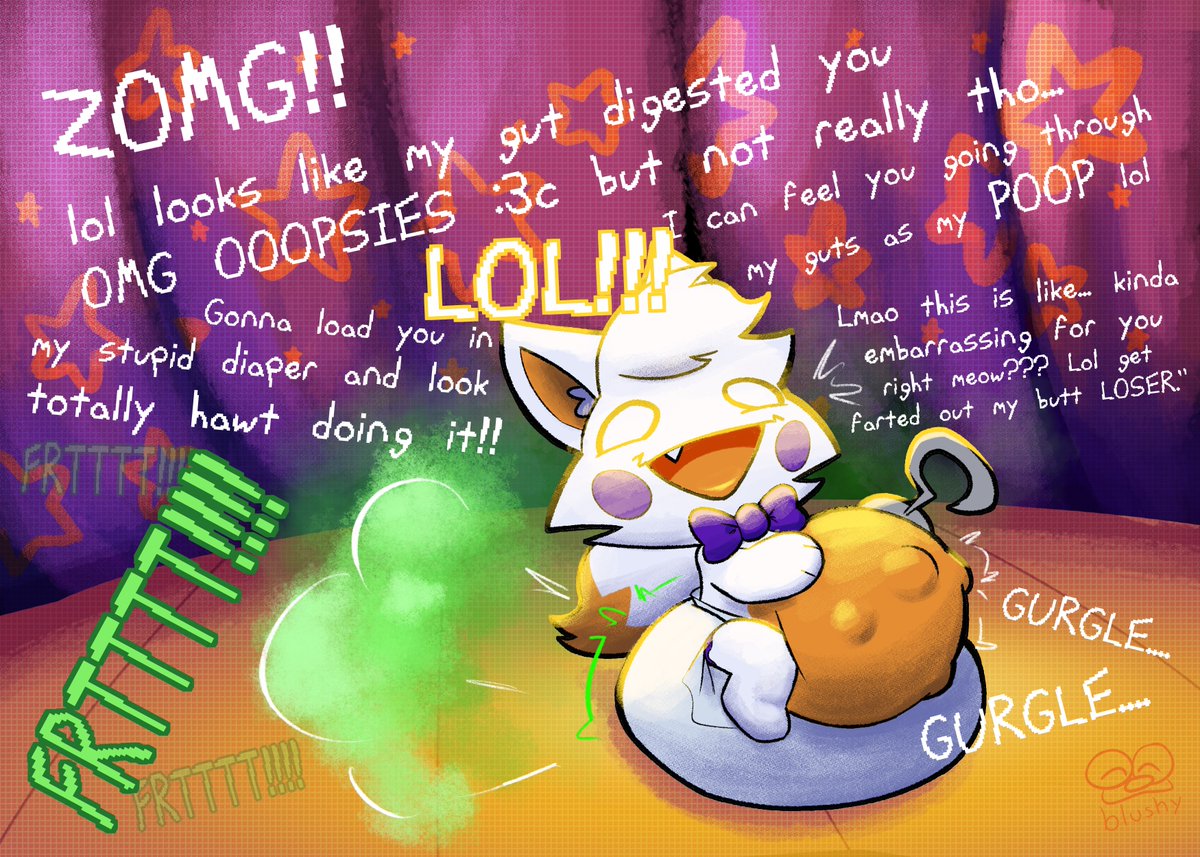 NeoCreamCat's tweet photo. cw: vore / diaper disposal

Got extra silly with the cute Lolbit fricker... and @PandaBlushy made it possible. Thank you once again for letting me get pooped by silly characters. https://t.co/hwHxmpnKSV