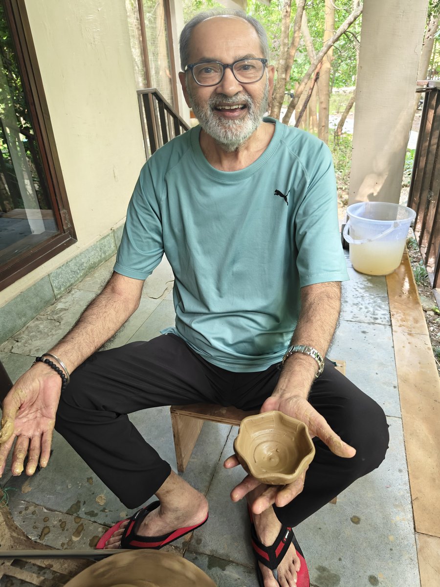 bachnooji's tweet photo. And then came the most satisfying moment - the little bowl taking shape in my hand. It was not perfect at all but it carried far more valuable things - my effort, patience and the joy of creating something with my own hands. https://t.co/ef9YvscMWb