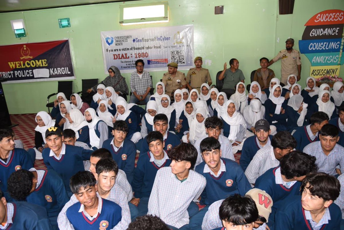 PS_Kargil's tweet photo. PS Kargil organised a Drug Awareness Programme at HSS Chanigund under the Nasha Mukt Bharat Abhiyan, sensitising around 100 students on drug abuse, cyber safety and responsible digital use.
Towards a healthy, safe &amp; drug-free society. @KargilPolice @DGP_Ladakh https://t.co/yH7A9SkPVW
