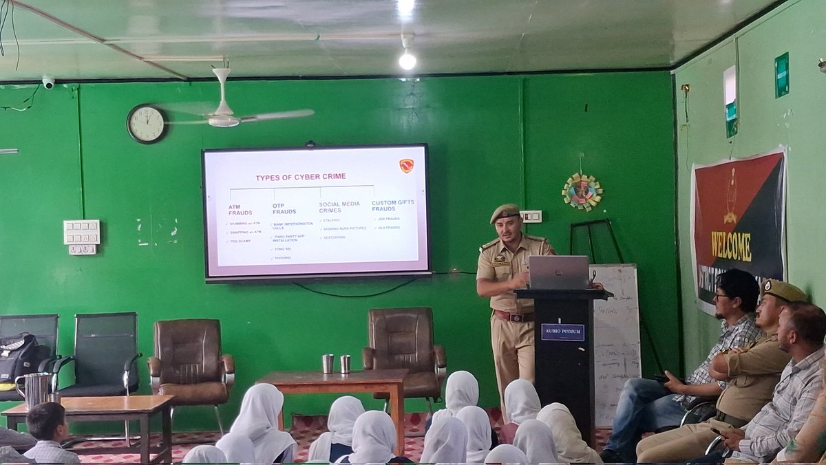 PS_Kargil's tweet photo. PS Kargil organised a Drug Awareness Programme at HSS Chanigund under the Nasha Mukt Bharat Abhiyan, sensitising around 100 students on drug abuse, cyber safety and responsible digital use.
Towards a healthy, safe &amp; drug-free society. @KargilPolice @DGP_Ladakh https://t.co/yH7A9SkPVW