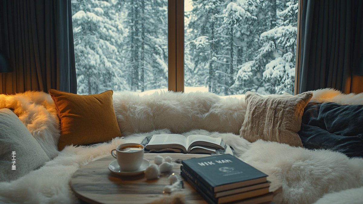 OchioOchi's tweet photo. Cozy rainy Sunday vibes: curled up on the couch with a warm latte and a good book—home is where the peace is. https://t.co/oMLM1mGh8W