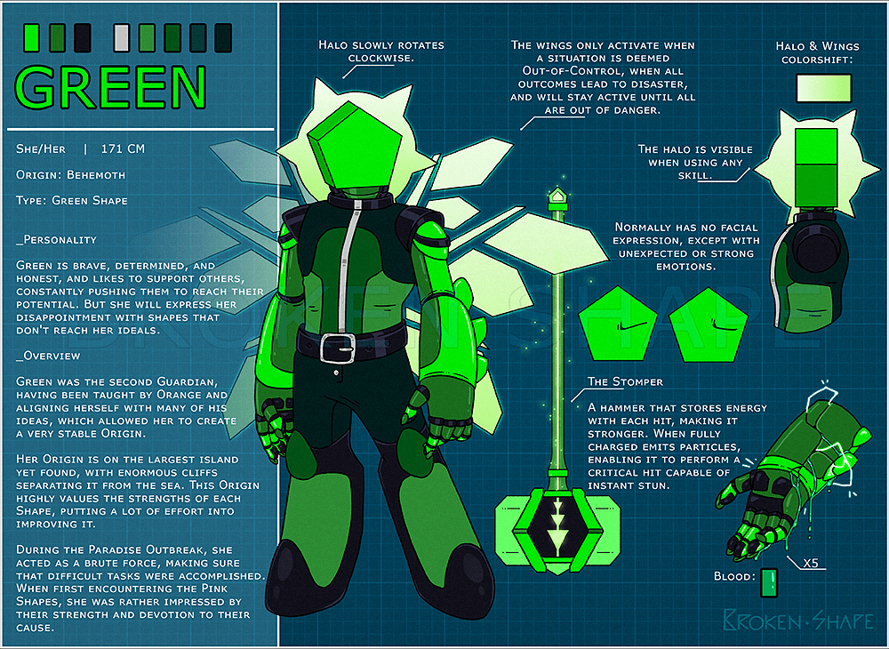 Broken_Shape's tweet photo. Green, Behemoth's Guardian

#justshapesandbeats #jsab https://t.co/ZjKUth31qy