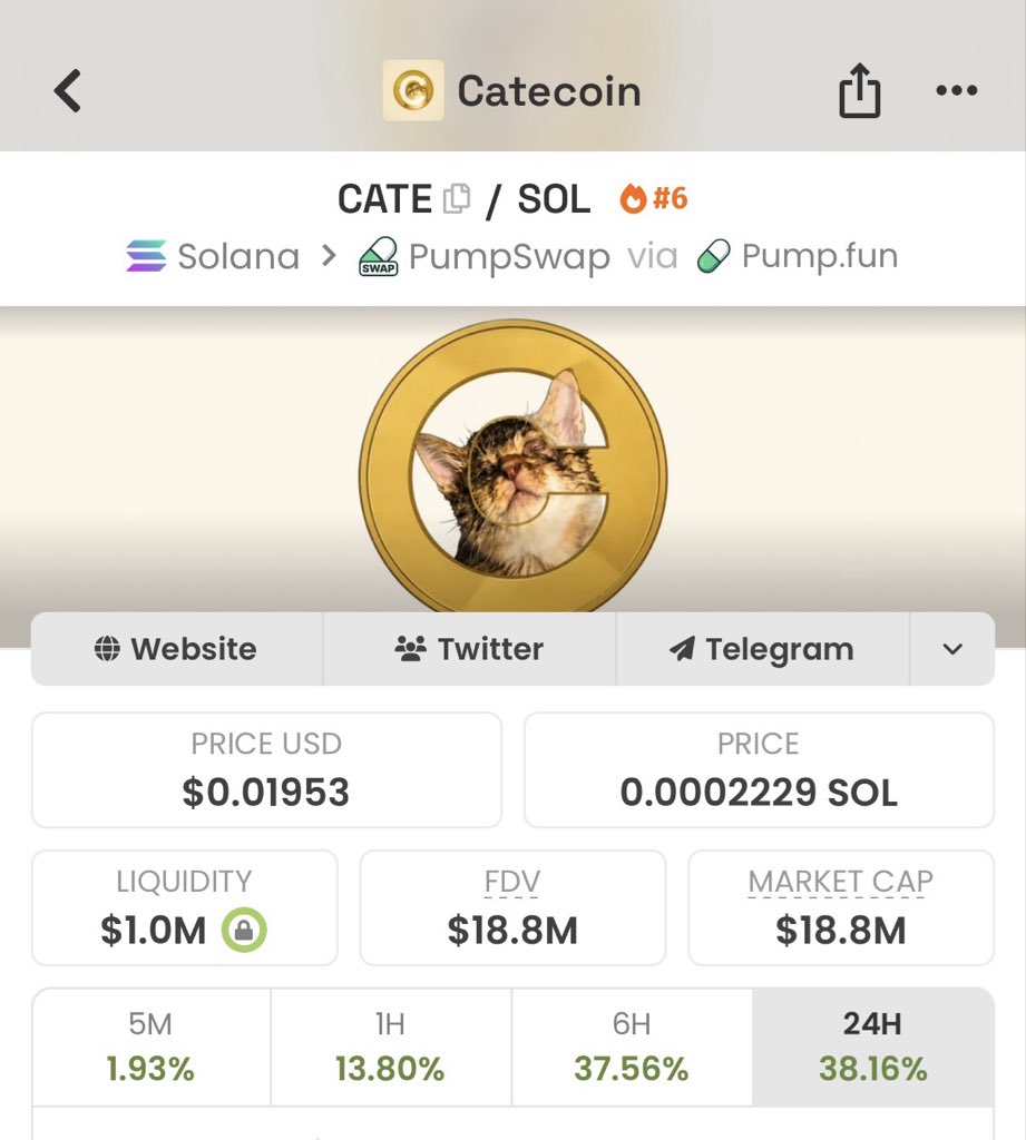 Ministerr's tweet photo. Literally been telling you guys about $CATE 

Now we are sending.

GG. https://t.co/zQ4aAvYr72