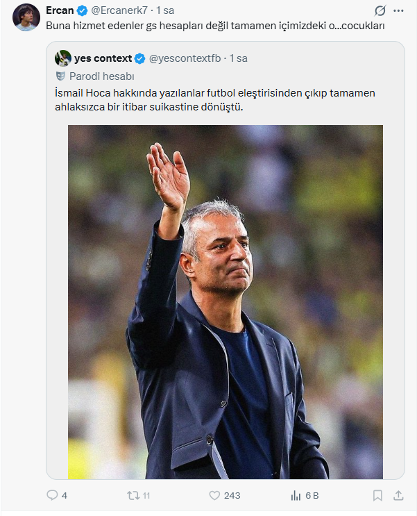 ahmetke1d's tweet photo. @Ercanerk7 
ismail kartal üzerinden etkileşimi kastı eleştirdi doğradı cenaze namazını kıldı
şimdi böyle konuşuyor iki yüzlü ocuvugu 
kodumun y1vsaga tam iki yüzlüler ya nefret ediyorum çünkü mayaları orospu mayaları bozuk bunların https://t.co/g4oHvpgGkR