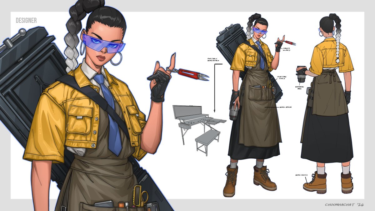 choonhachat's tweet photo. This one is for us. Design is her passion!

#characterdesign #conceptart #rpg #visualdevelopment https://t.co/QEhCGARMRm