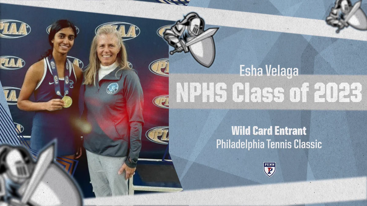 Esha Velaga pictured with coach Renee Di Domizio after winning the state title.