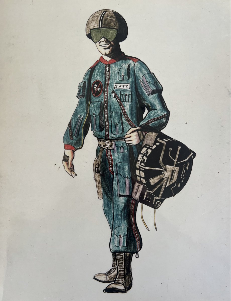 dan_aykroyd's tweet photo. My original conception for Ghostbusters jumpsuits and packs, illustrated by John Daveikis. Glad we lost the helmet.

#Ghostbusters https://t.co/6I7svGdHM3