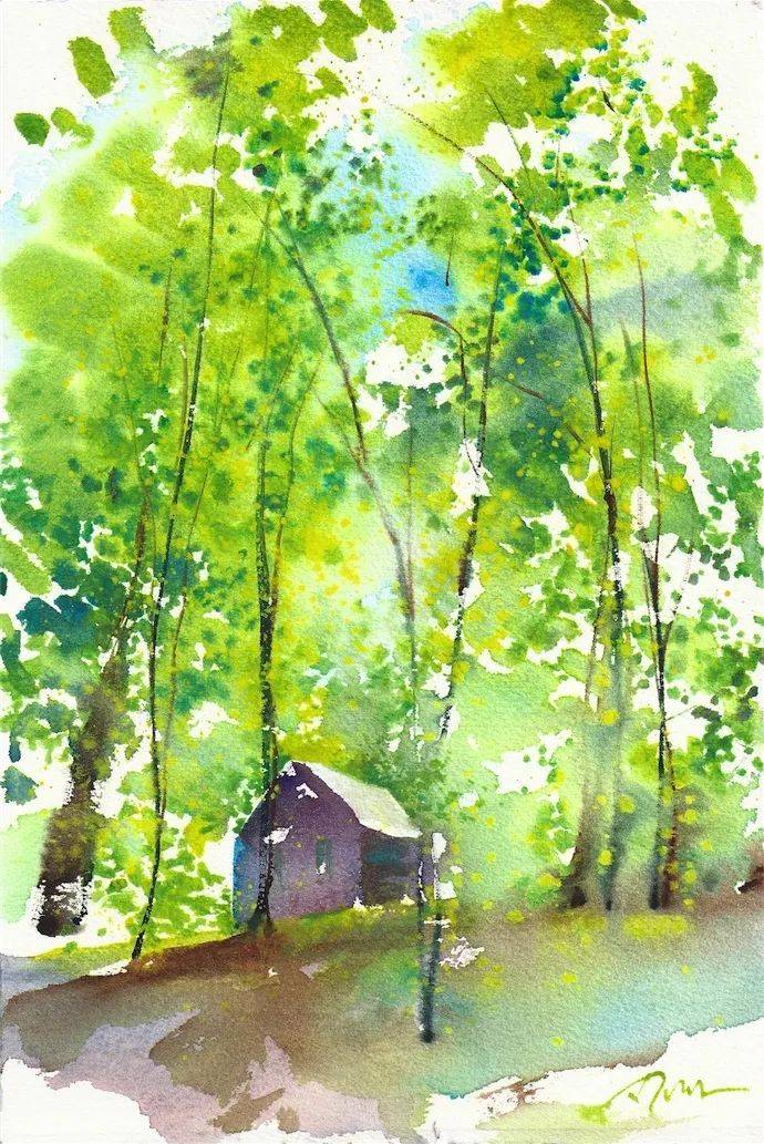 erkangmiao's tweet photo. Today I got lost in a small gallery’s watercolor exhibit—soft blues and warm greens turned a random afternoon into a quiet little masterpiece. https://t.co/C9Ora64afL
