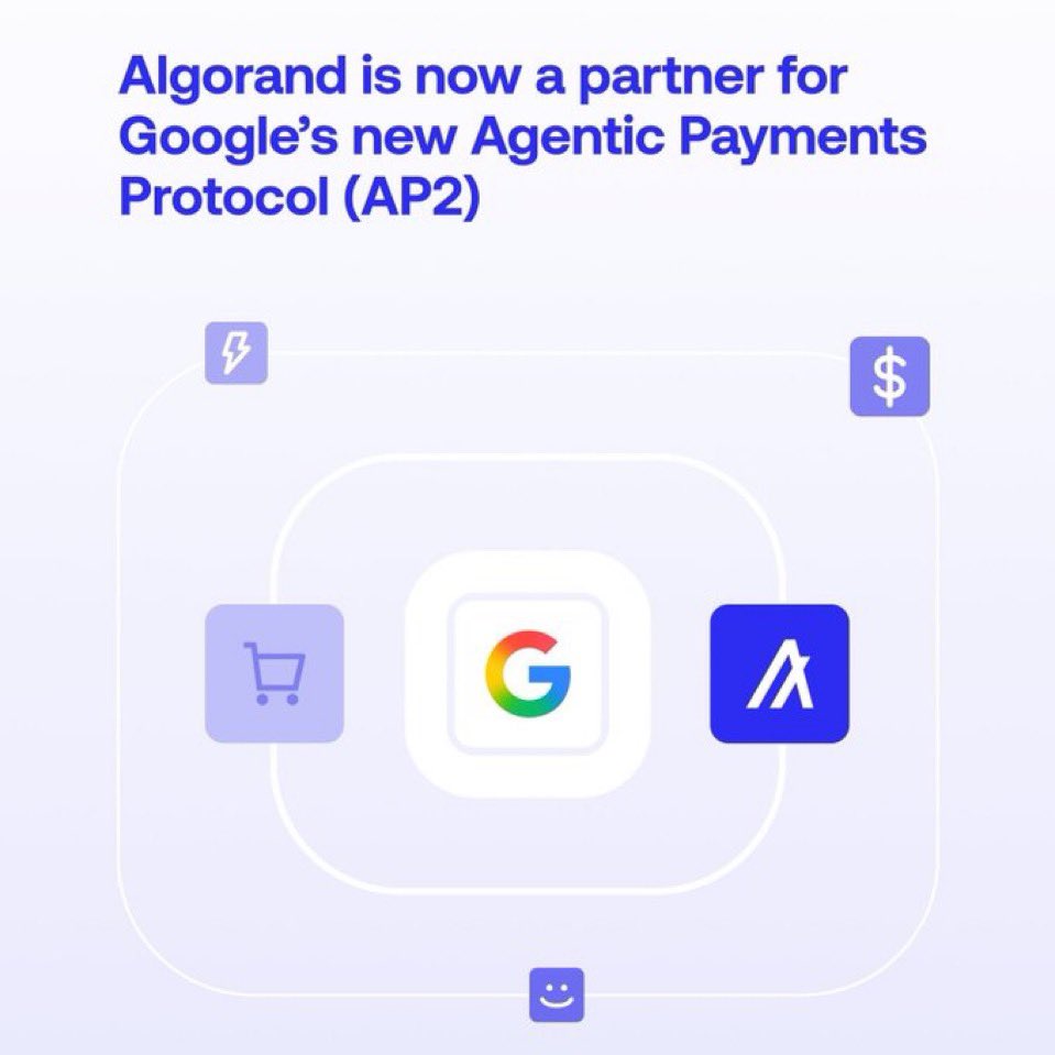 MarcoSalzmann80's tweet photo. 🧵 Algorand is quietly positioning itself as infrastructure for the emerging agentic payments economy.

x402. Google’s AP2. GoPlausible. USDC. Machine-to-machine commerce.

And now new data from Token Terminal adds another piece to the picture. 👇

@tokenterminal‘s new Agentic Payments dashboard currently tracks four networks:

• Base
• Algorand
• Polygon
• Solana

The comparison focuses on infrastructure characteristics that matter when software, rather than humans, starts making payments.

And @Algorand stands out.

According to the dashboard, Algorand combines:

• Instant finality
• ~$0.0002 fixed fees
• 10,000 reported max TPS
• 1,541 validators
• 100% network uptime
• Falcon-1024 PQC readiness

Those characteristics matter for machine payments.

Why?

AI agents won’t necessarily behave like human consumers.

They could autonomously pay for:

→ API calls
→ data
→ compute
→ digital content
→ AI services
→ machine resources

Potentially thousands or millions of small transactions.

That changes what payment infrastructure needs to optimize for.

For agentic commerce, payments need to be:

Fast.
Cheap.
Predictable.
Programmable.
Available 24/7.

An AI agent requesting a $0.01 resource cannot wait minutes for settlement or spend more on transaction fees than on the resource itself.

This is where Algorand’s architecture becomes interesting.

And there is already activity.

The dashboard shows ~$250K in x402 all-time volume on Algorand.

More interesting:

95% of that volume reportedly occurred within the last two weeks.

That suggests x402 activity on @Algorand has accelerated sharply. 

This connects directly to what @GoPlausible has been building.

Its x402 infrastructure supports:

AVM → Algorand
EVM → Base
SVM → Solana

with USDC settlement and infrastructure designed for autonomous machine payments.

Algorand has native AVM and ASA support within that stack.

8 x402 itself turns HTTP 402 “Payment Required” into a machine-native payment flow.

Agent requests resource.

→ Payment requested
→ Agent pays
→ Transaction settles
→ Resource unlocks

No checkout page.
No subscription.
No human approval for every transaction.

Machine-to-machine commerce.

But x402 is only one part of the picture.

@Algorand has also been integrated into the emerging AP2 ecosystem.

Google’s Agent Payments Protocol is designed to provide a common framework for secure, interoperable payments initiated by AI agents.

Different layer. Same emerging economy.

Think about the stack taking shape:

AI Agent
↓
discovers a service
↓
requests a resource
↓
x402 / agentic payment protocol
↓
USDC payment
↓
Algorand settlement
↓
resource delivered

Software becomes both the customer and the economic actor.

And this is why finality and predictable fees matter more than they may appear.

Human payments happen relatively infrequently.

Autonomous agents could generate enormous numbers of tiny economic interactions.

At machine scale, even small friction compounds quickly.

Then there’s another interesting dimension:

PQC readiness.

Token Terminal lists Algorand with Falcon-1024 while Base, Polygon and Solana are marked “No” in this comparison.

Agentic infrastructure may need to operate for decades, not just the next market cycle.

Put everything together:

→ x402 infrastructure
→ GoPlausible’s Agentic Payment Mesh
→ USDC settlement
→ AP2 integration
→ instant finality
→ predictable low fees
→ growing x402 activity
→ PQC readiness

A pattern is starting to emerge.

The interesting question isn’t whether humans will start making thousands of tiny blockchain payments every day.

It’s whether AI agents will.

If autonomous software becomes an economic participant, it will need payment rails built for machine speed and machine economics.

Algorand is positioning itself for exactly that.