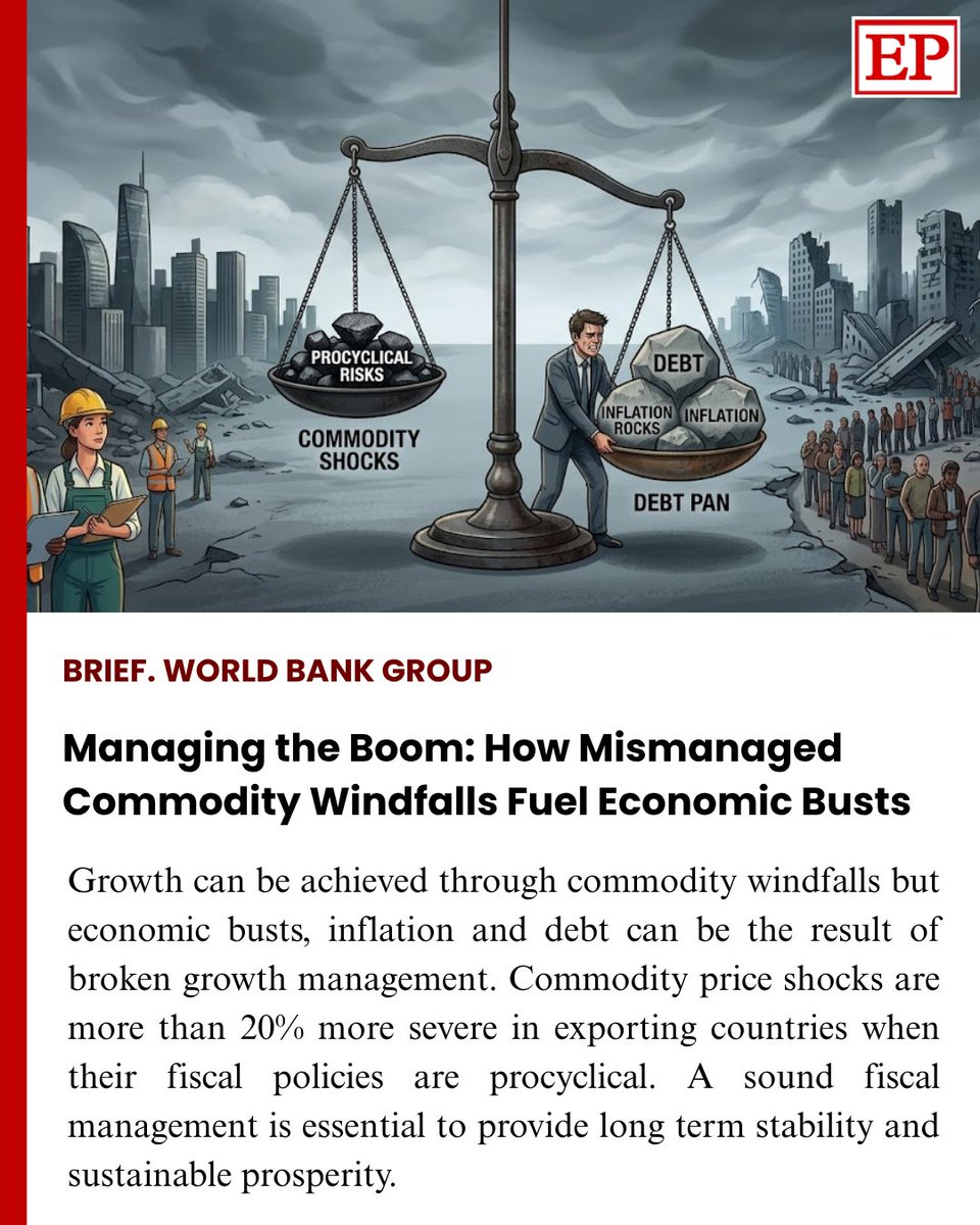 ECONOMICS_EP's tweet photo. Managing the boom: How mismanaged commodities windfall fuel economic busts.

#BreakingNews #WorldNews #commodity #EconomicNews #Brief https://t.co/WZoaBtTB4f