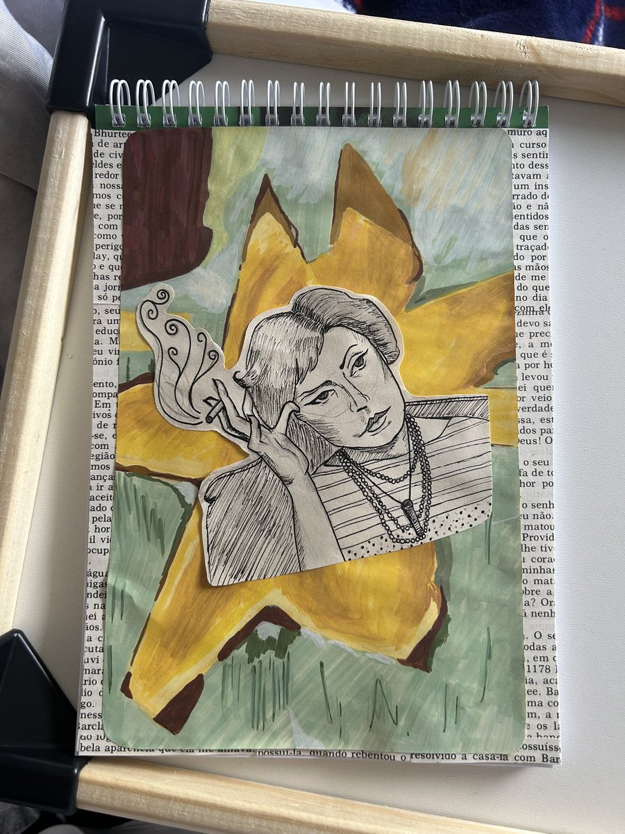 robertsmitski's tweet photo. contracapa do meu journal temático da clarice lispector 😁 https://t.co/6ySZMU7xzU