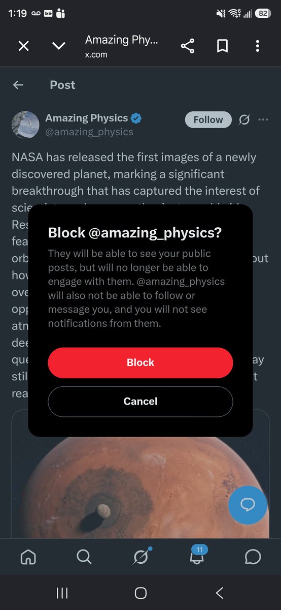XEricChalifoux's tweet photo. @amazing_physics The only logical thing to do here is block this BS https://t.co/ZW9kas26mE