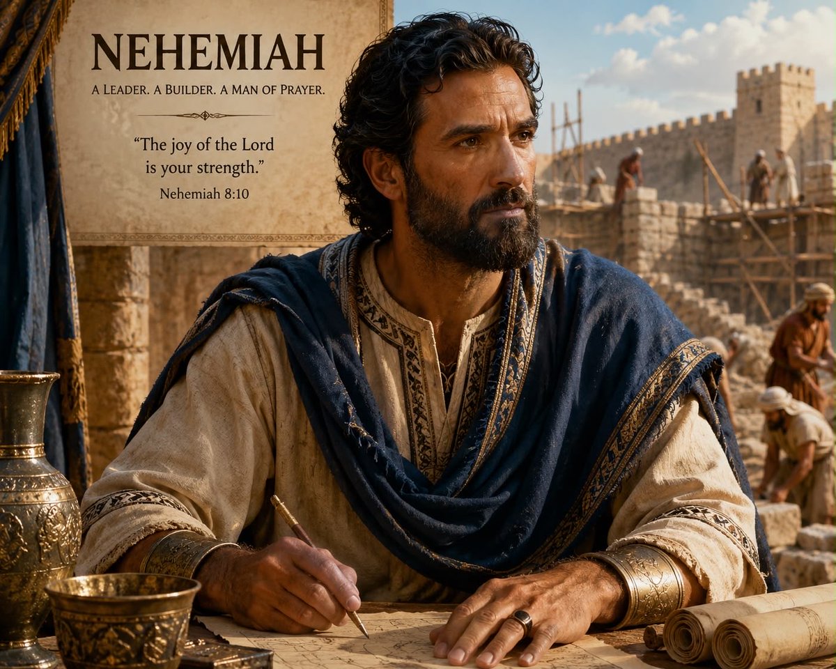 JothamThejo's tweet photo. Nehemiah lived in Persia and served King Artaxerxes in an important position. He had security, influence, and access to the palace, but he never allowed success to make him forget Jerusalem or his people.
When he heard that Jerusalem’s walls were broken and its gates had been burned, he became deeply troubled. The Bible says, “When I heard these things, I sat down and wept.” Nehemiah 1:4. Nehemiah prayed, fasted, and decided to do something.
He returned to Jerusalem to rebuild the walls. But the work was not easy. Sanballat, Tobiah, and others mocked him, threatened him, and tried to distract him. Nehemiah refused to be manipulated. He knew who he was and what he had been called to do.
When his enemies invited him to leave the work and meet with them, he answered, “I am carrying on a great project and cannot go down.”Nehemiah 6:3.
Nehemiah teaches us that where you live does not have to erase where you come from. Success should not make you forget your roots, and pressure should not force you to abandon your purpose.

THREE THINGS WE LEARN FROM NEHEMIAH

1. NEVER FORGET YOUR ROOTS. Nehemiah lived far from Jerusalem, but Jerusalem remained in his heart.
2. DO NOT ALLOW PEOPLE TO MANIPULATE YOUR PURPOSE. He refused distractions because he knew what he was called to do.
3. TRUE IDENTITY PRODUCES ACTION. Nehemiah did not only speak about Jerusalem. He returned, rebuilt, and stood for his people.
When you know who you are, you can go far, become successful, and still remain faithful to your identity.