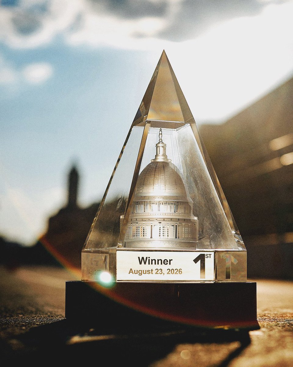 IndyCar's tweet photo. A trophy fitting for the @Freedom250GP winner 🤩 https://t.co/x02DlxvBTB