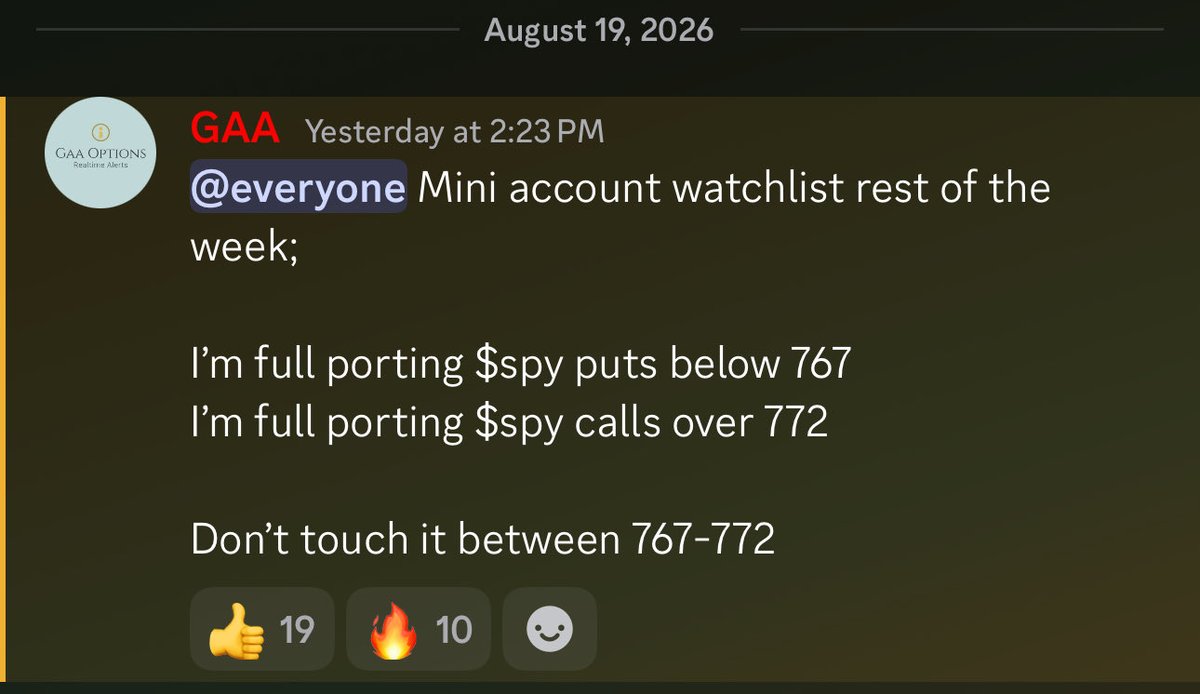 GaaOptions's tweet photo. I took $SPY 766p 1dte below my 767 trigger

Round 1 @ 1.8 to 2.4+
Round 2 @ 1.7 to 2.6+

I told you I’m going to be doubling my member’s $500 accounts today.

Handholding the finest. https://t.co/eia4O9zLMJ