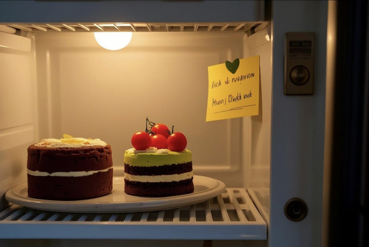 denyawright22's tweet photo. Spent 10 mins in the office kitchen this morning debating if the leftover "mystery meatloaf" was for today’s potluck or the fridge graveyard… turns out it’s the latter—complete with a 2-week-old post-it that just says "sorry". https://t.co/FmWv0SkAUY