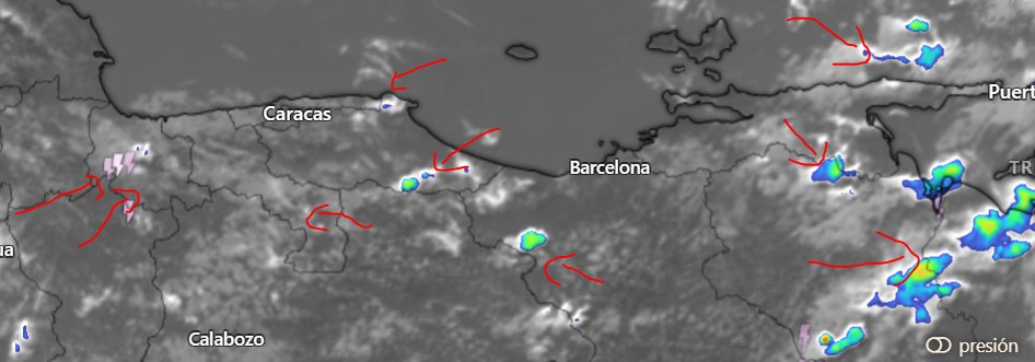 ClimaAnzoategui's tweet photo. 1:15 pm
Atencion activandose Nucleo Locales debido a la interaccion de #OT39 Con el calentamiento diurno
Atentos a esta hora Miranda Este de La Guaira Monagas, Sucre , oeste de Anzoategui
Aragua Carabobo
Atentos
Prevenido Norte de Bolívar y resto de Anzoátegui https://t.co/4EStHL2p5o