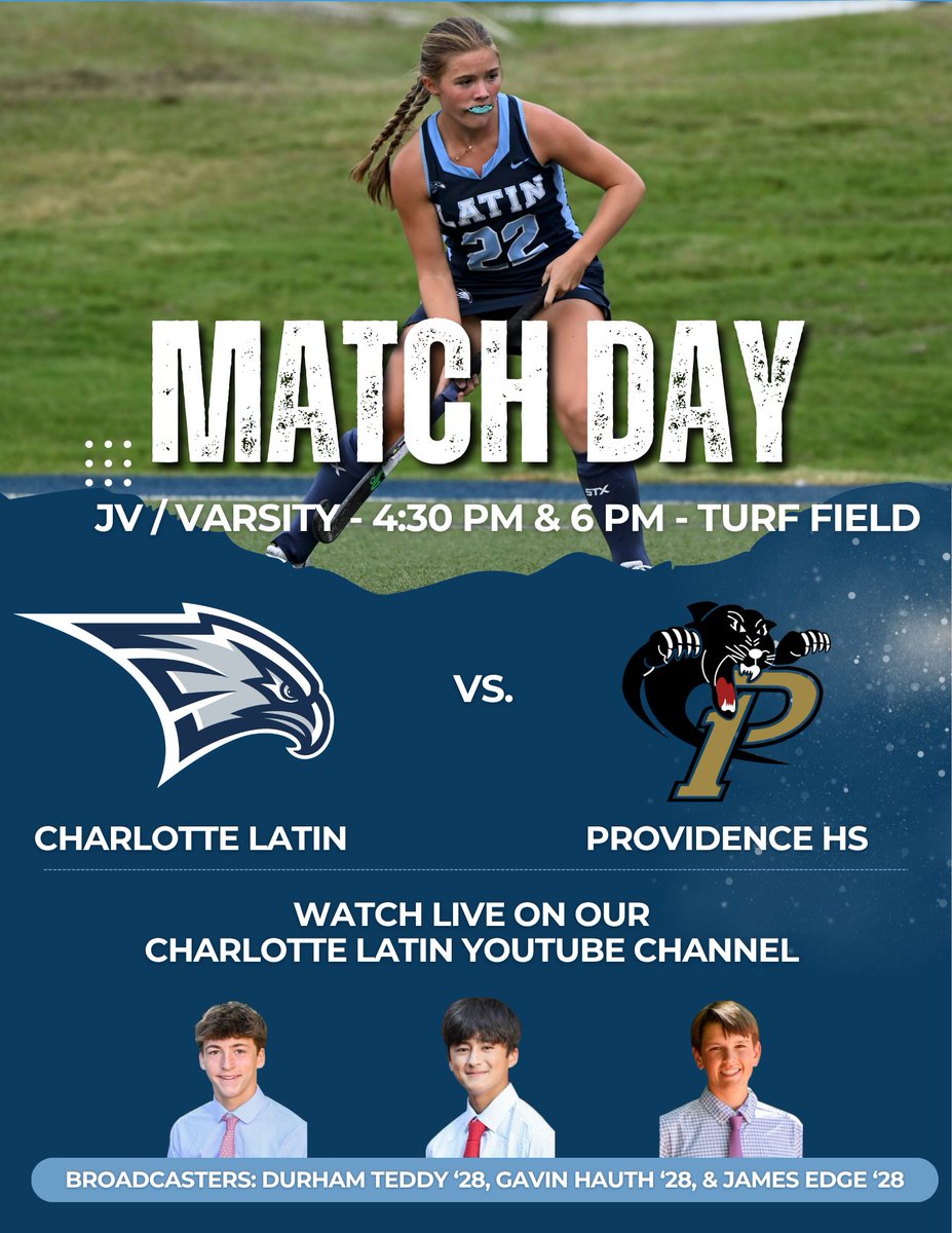 CLS_Hawks_HMP's tweet photo. After a thrilling victory to start the season, your Hawks Field Hockey team is back in action this afternoon vs. Providence HS. 

If you can't be on campus, tune in to our YouTube channel where students: Durham Teddy, Gavin Hauth, and James Edge will be broadcasting the match. https://t.co/HjUxvrayxP